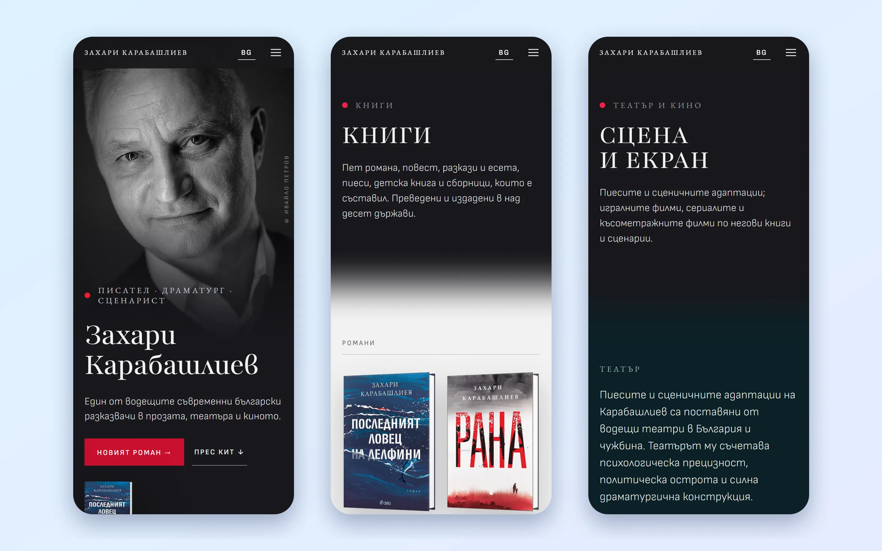 Сайтът на телефон: начало, книгите и театърът